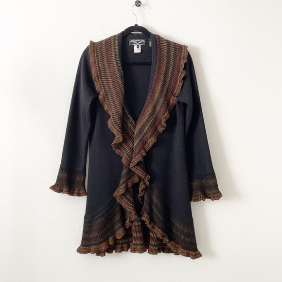 Angel Design By Sabri Ozel Italian Yarn Merino Wool Cardigan Sweater - Picture 6 of 12